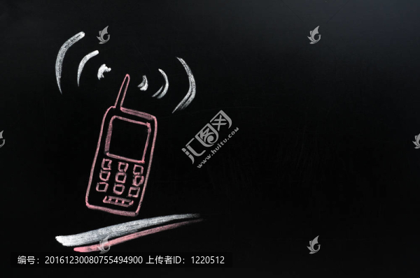 黑板上的手機背景