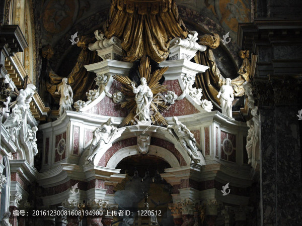 Chiesa,degli,Scalzi室內(nèi)-威尼斯；意大利