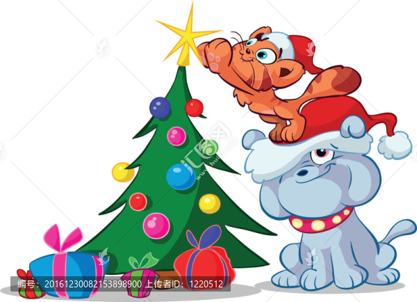 Santa與貓狗