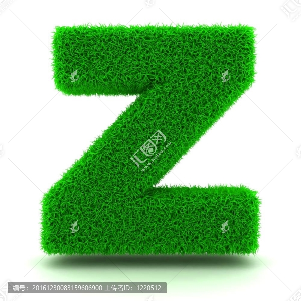 白色背景上的3D綠草信