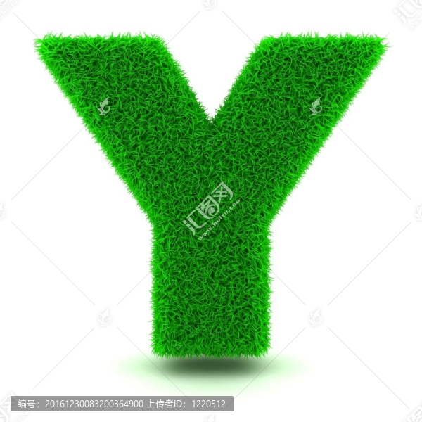 白色背景上的3D綠草信