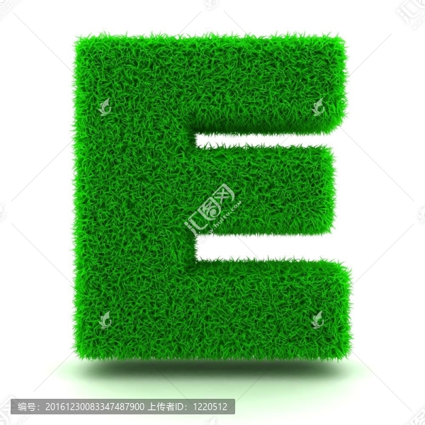 白色背景上的3D綠草信