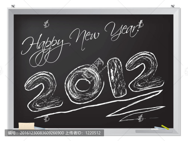 黑板上新年快樂(lè)