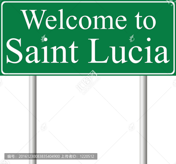 歡迎光臨Saint,Lucia；概念路標(biāo)