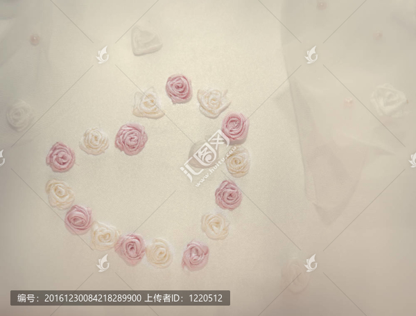 婚禮背景玫瑰和心臟標(biāo)志