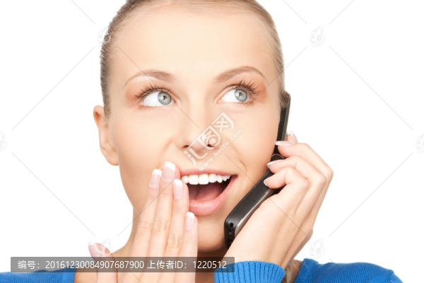隨著手機的商人