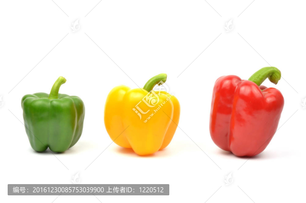 新鮮的彩色辣椒分離