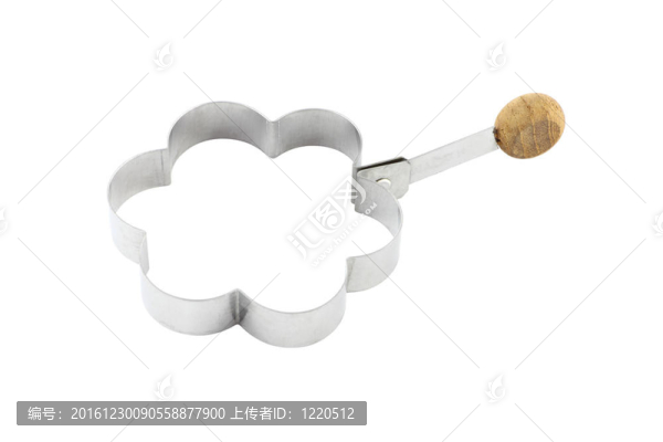 白色背景上的蛋圈花形。