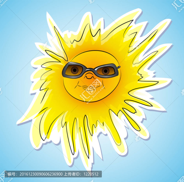 帶墨鏡的夏日快樂(lè)陽(yáng)光