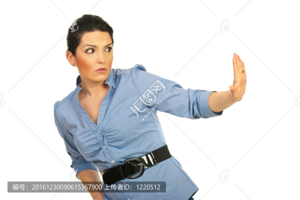 害怕女人用手停到一邊