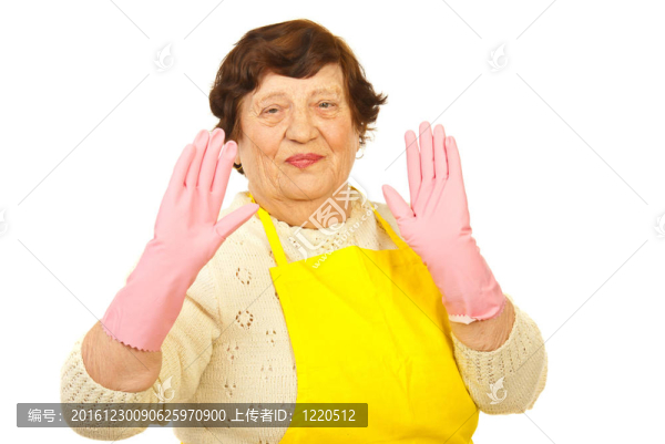 快樂老人戴手套