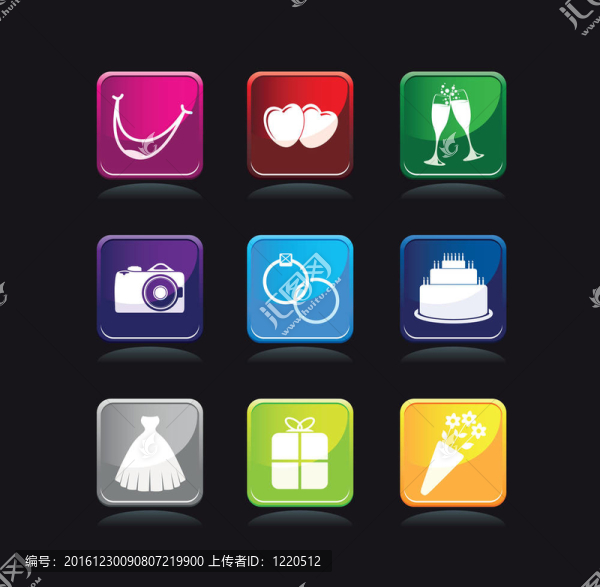 婚禮的圖標(biāo)集
