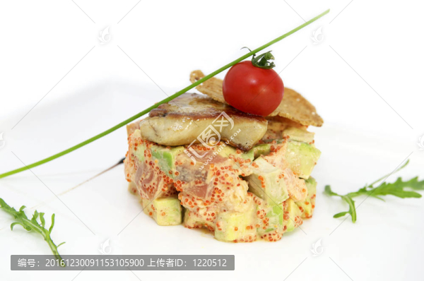 色拉和魚子