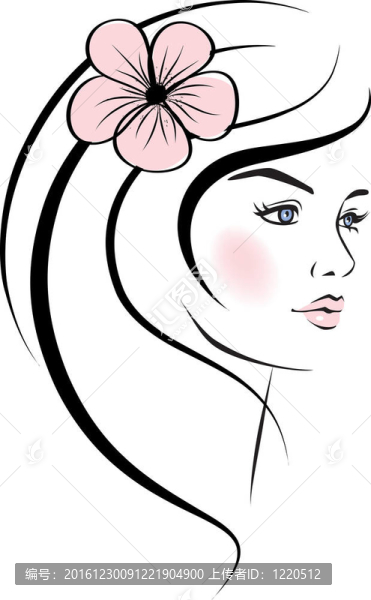 美女臉。設計元素。