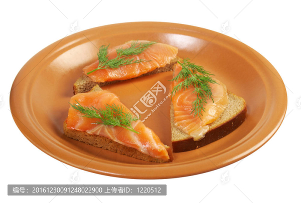 與腌熏三文魚點心