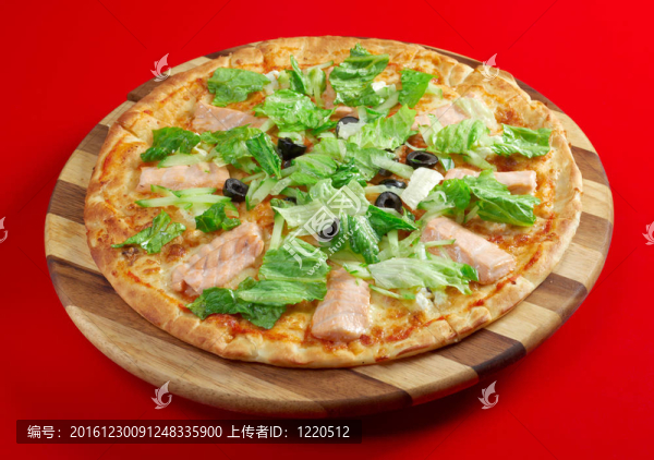 比薩的大西洋鮭魚