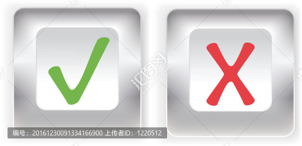 復選標記和銀色按鈕集