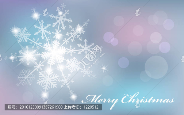 銀色抽象背景與雪花