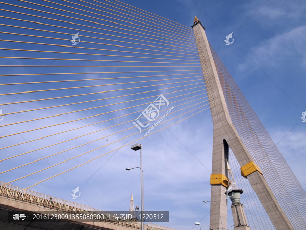 巨型吊索橋；拉瑪8；曼谷泰國(guó)