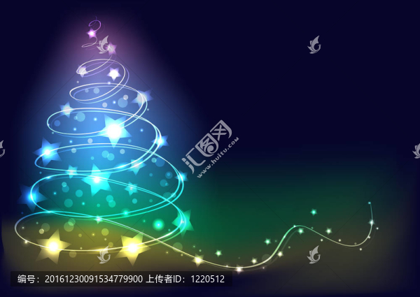 圣誕樹。摘要插畫