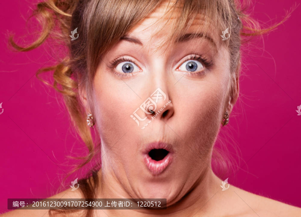 震驚的女人