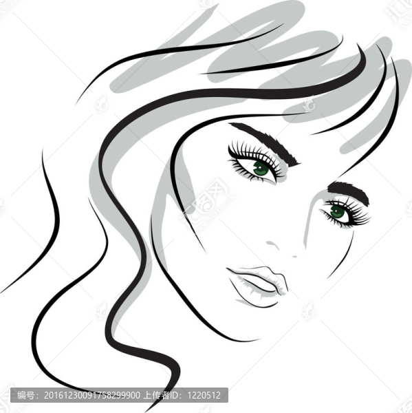 美女臉。設(shè)計元素。