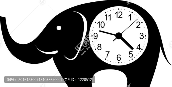 可愛掛鐘貼紙。