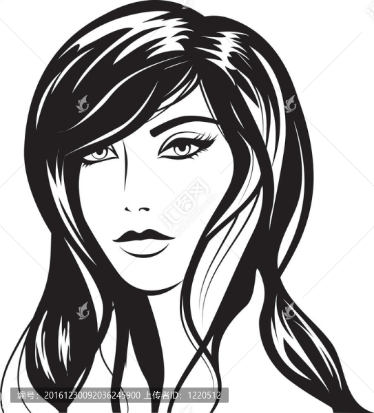 黑頭發(fā)的迷人女孩