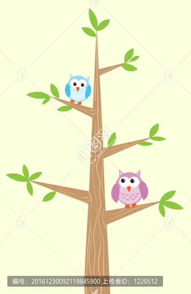 樹上的兩只貓頭鷹