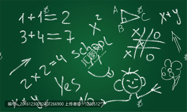 學校黑板。手繪設計元素