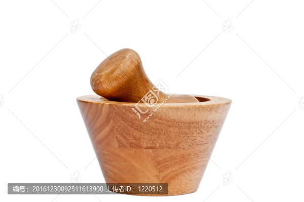 杵和臼孤立在白色背景