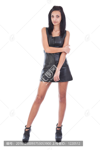 黑色皮衣的女人