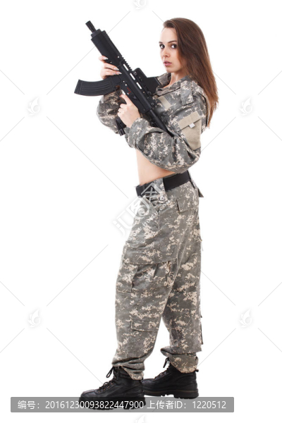 女性的彩彈射擊運動員