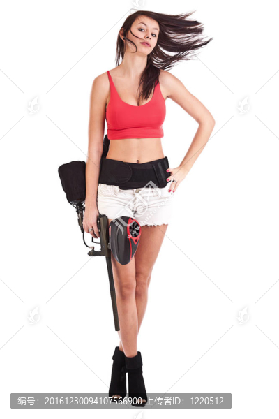 女性的彩彈射擊運動員