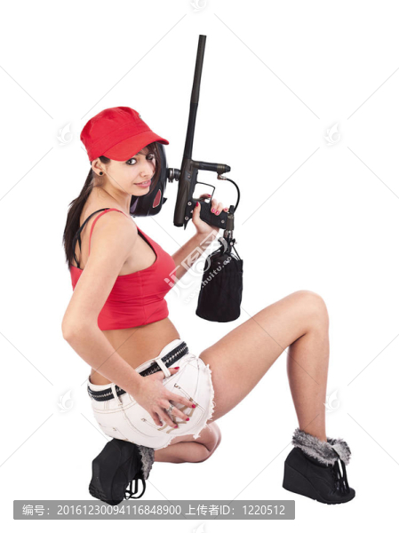 女性的彩彈射擊運(yùn)動(dòng)員