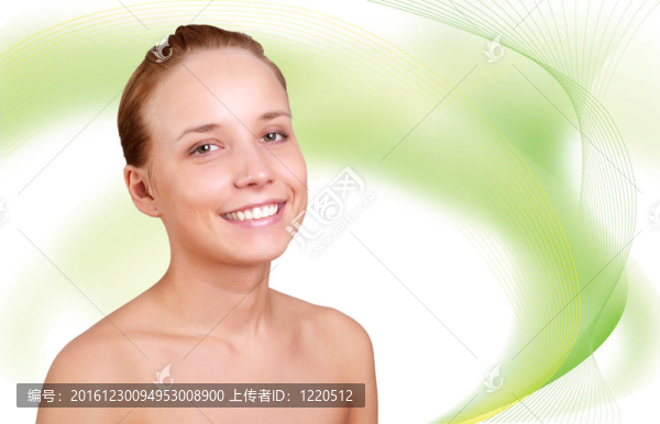 迷人的自然女人臉
