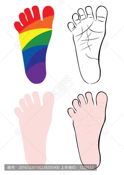 嬰兒腳插畫