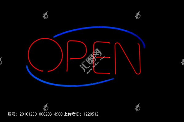 打開霓虹燈紅色藍(lán)色