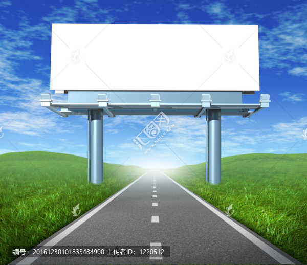空白的公路廣告牌