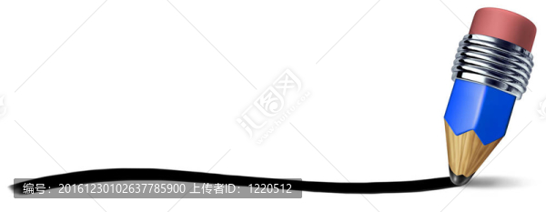 帶書寫筆畫線的藍(lán)色鉛筆
