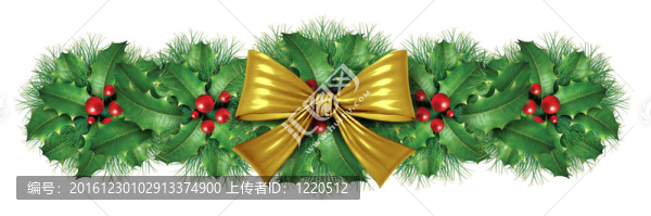 圣誕金弓邊框裝飾