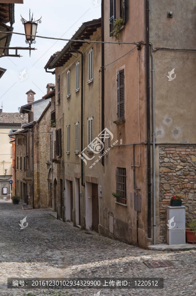 小巷。公司arquato。Emilia,Romagna。意大利.