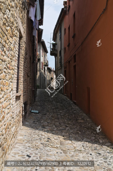 小巷。公司arquato。Emilia,Romagna。意大利.