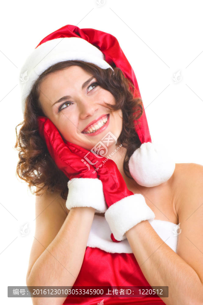 穿著克勞斯衣服的女孩