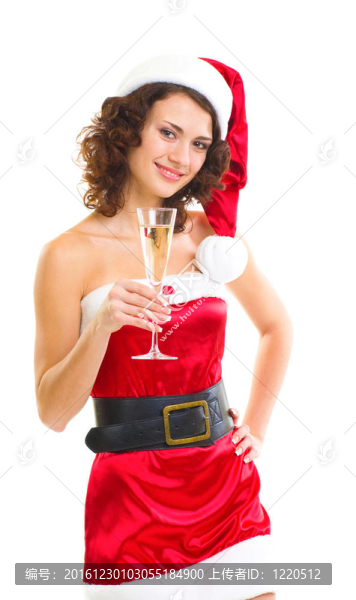 穿著克勞斯衣服的女孩