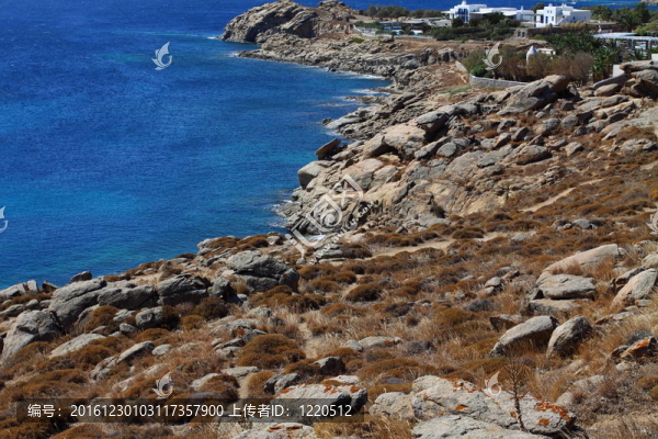 米科諾斯島沿岸；希臘。