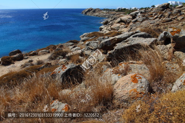 米科諾斯島沿岸；希臘。