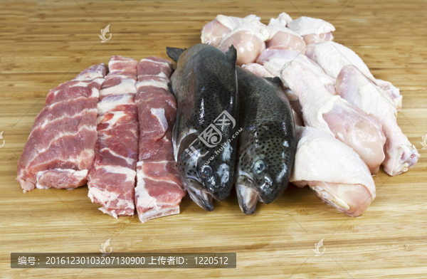 魚豬肉和雞肉