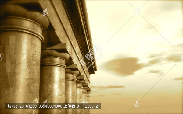 3D仿古古典建筑羅馬紀(jì)念碑渲染