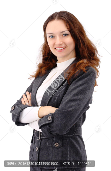 商業(yè)女性。白色背景隔離